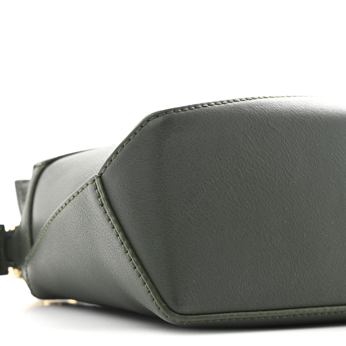 Calfskin Mini Puzzle Edge Bag Vintage Khaki