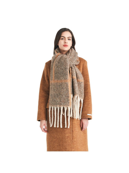 Scarvii - Winter Tassel Plaid Jacquard Scarf