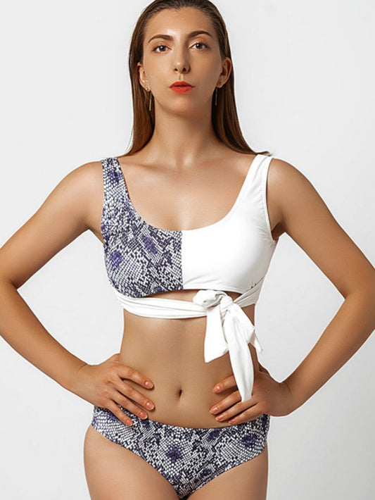 Splicing Split Swimwear Bikini Personalized Swimwear