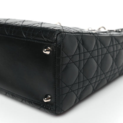 Lambskin Cannage Large Lady Dior Black