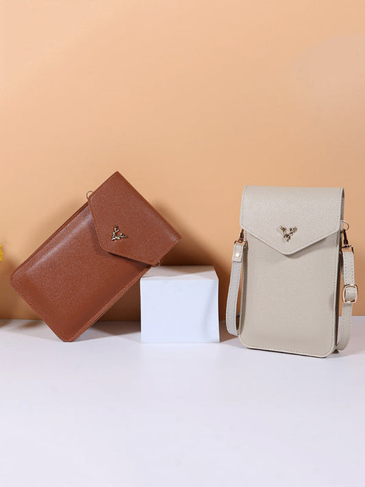 7 Colors Simple Solid Color PU Sling Bag