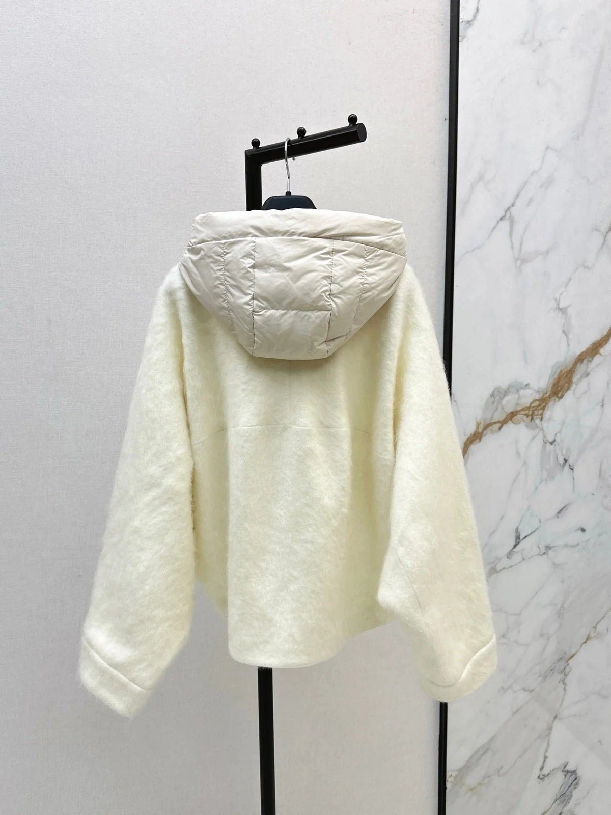 MAX MARA 25S HOODED KNIT JACKET 106