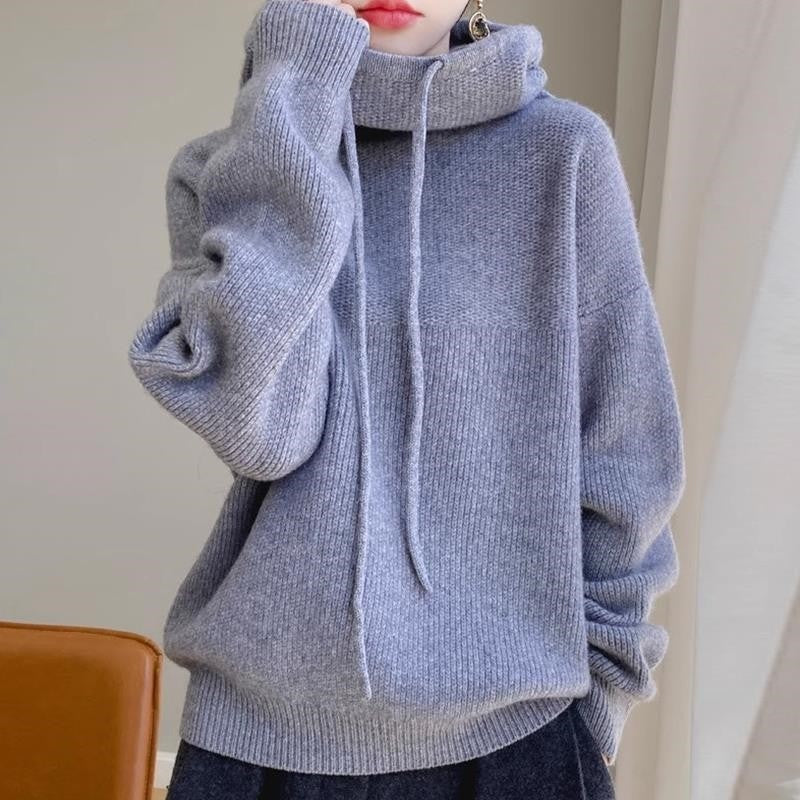 Solid Color Loose Knit Sweater