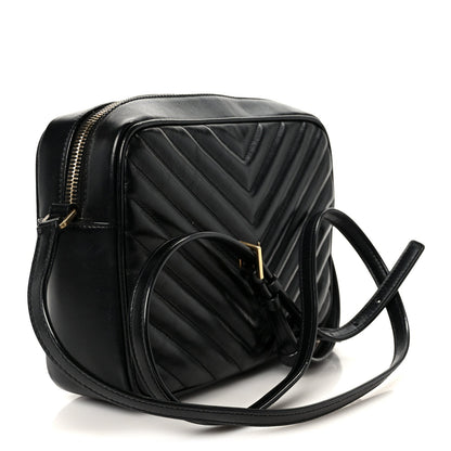 Calfskin Matelasse Monogram Lou Camera Bag Black