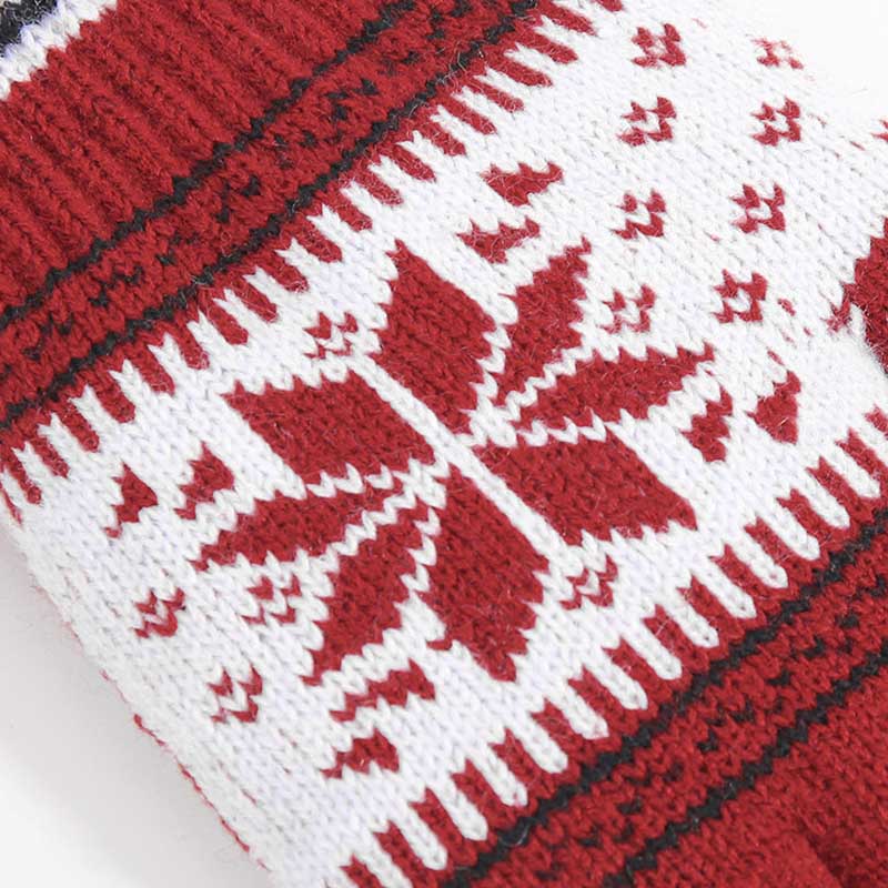 Winter Warm Snowflake Thicken Warm Knit Glove