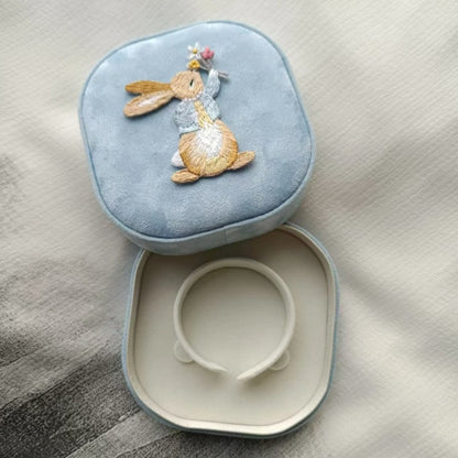 Portable Cute Embroidered Travel Jewelry Case