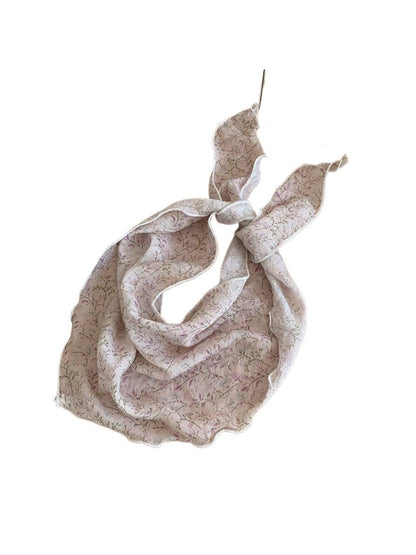 Scarvii - Fresh Style Floral Printed Triangle Scarf - Light &amp; Airy