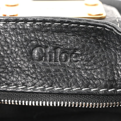 Calfskin Medium Paddington Satchel Black