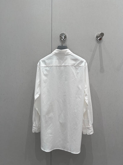 Prada 25 Long-sleeved Shirt White Cotton 218025