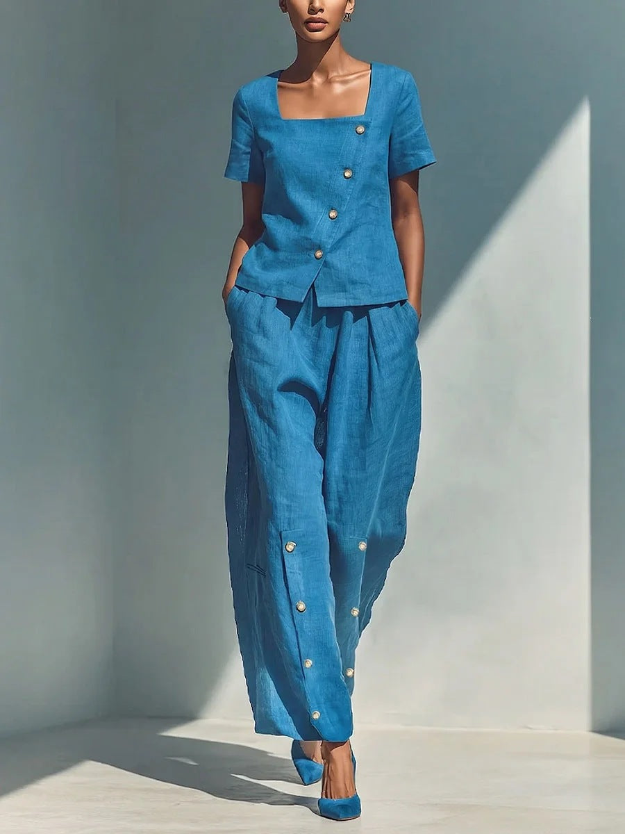 Tailored Linen Two-Piece Set