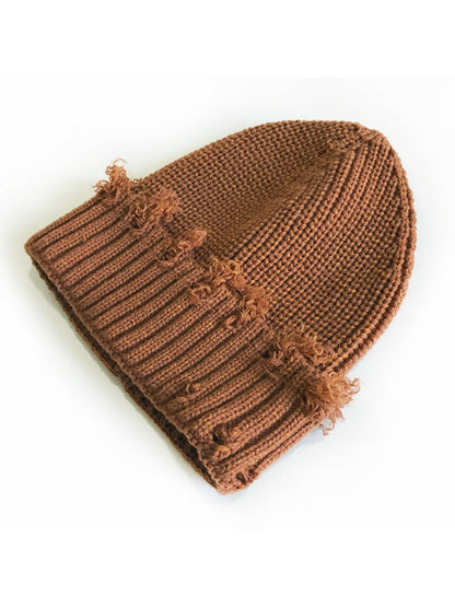 Haila - Distressed Knitted Beanie
