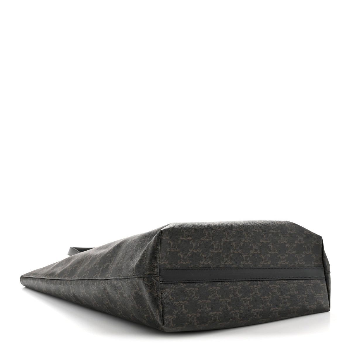 Triomphe Canvas Calfskin Wave Print Museum Bag Black
