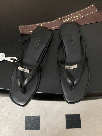 HM Miss Sandal Black in Calfskin 593826