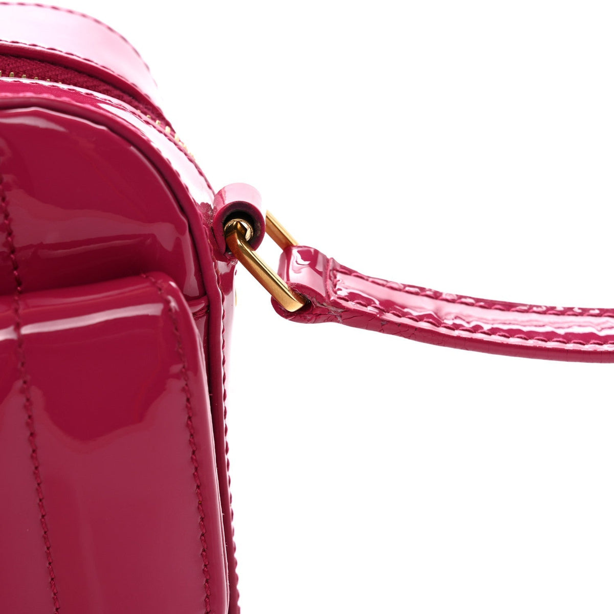 Patent Matelasse Monogram Toy Vicky Camera Bag Freesia