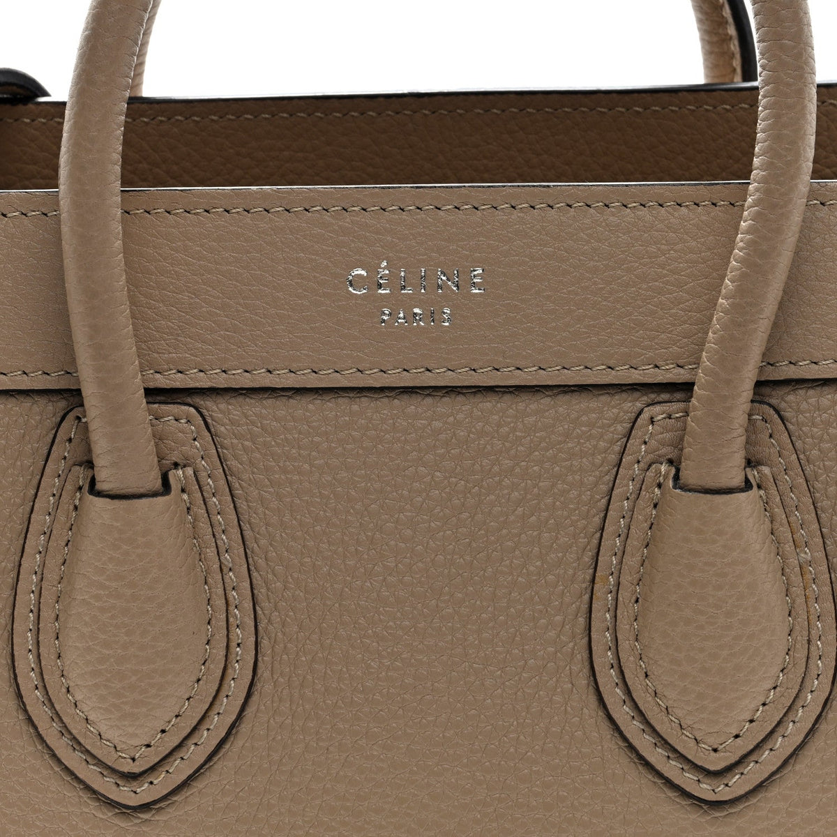 Drummed Calfskin Nano Luggage Dune