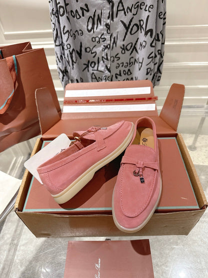 LP Summer Charms Walk Loafers Pink Suede 565847
