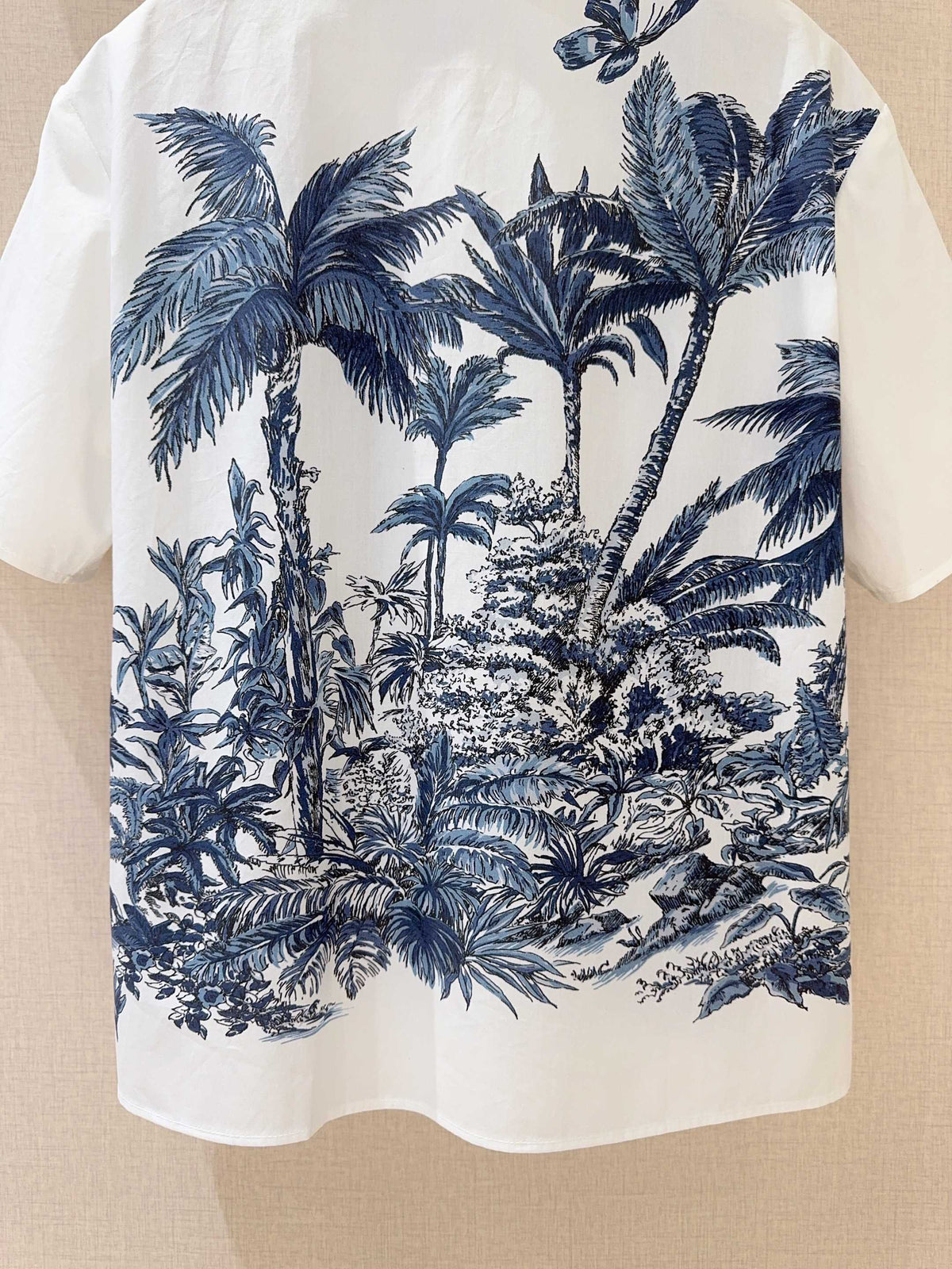 CD Coconut Short Sleeves Shirt Blue mix White Cotton
