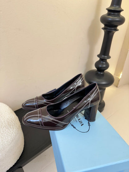 PRADA New Pumps Brown in Goatskin 580373
