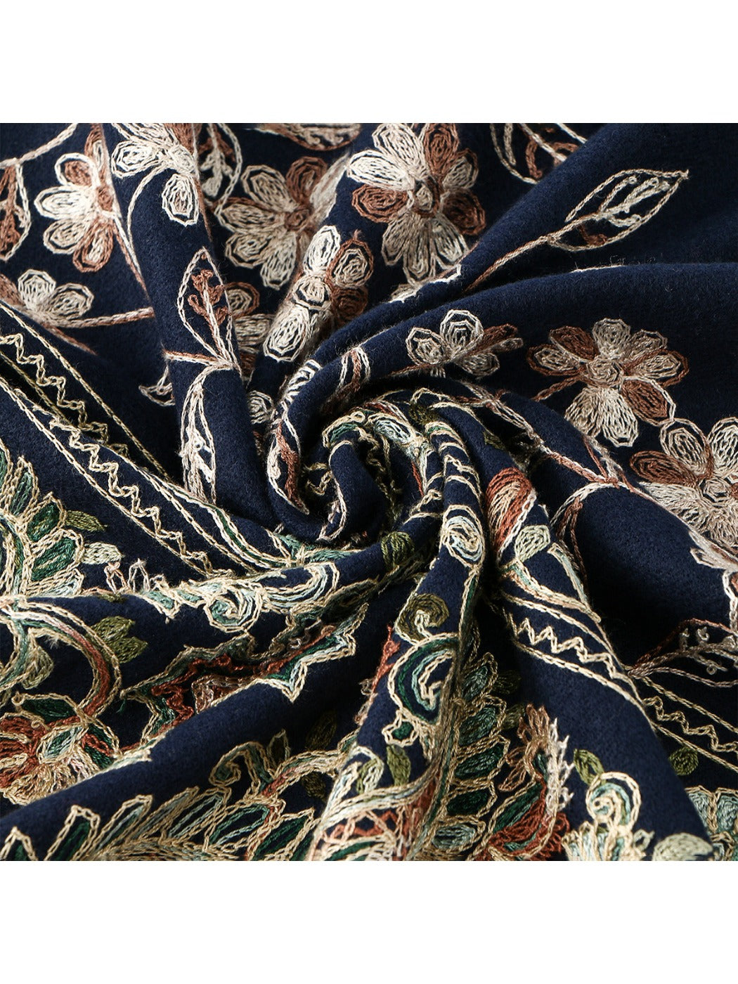 Sscarvii - Bohemian Embroidered Winter Shawl Scarf