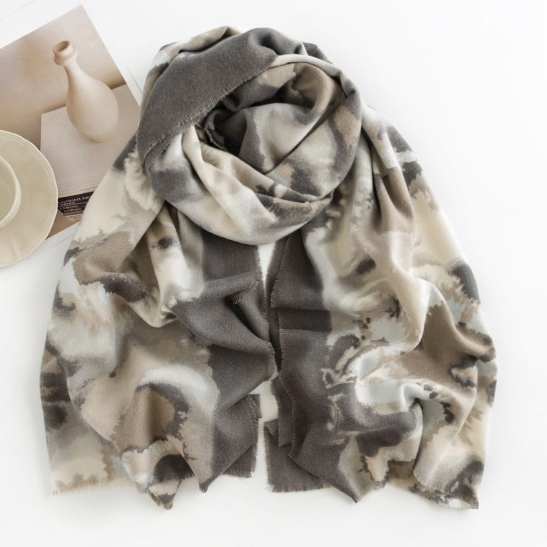 Scarvii - Ink Wash Pattern Autumn-Winter Scarf