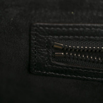 Drummed Calfskin Micro Luggage Black