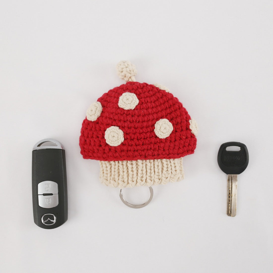 Koco - Woven Mushroom Drawstring Key Pouch