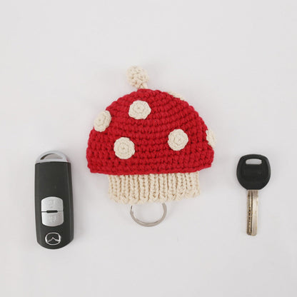 Koco - Woven Mushroom Drawstring Key Pouch
