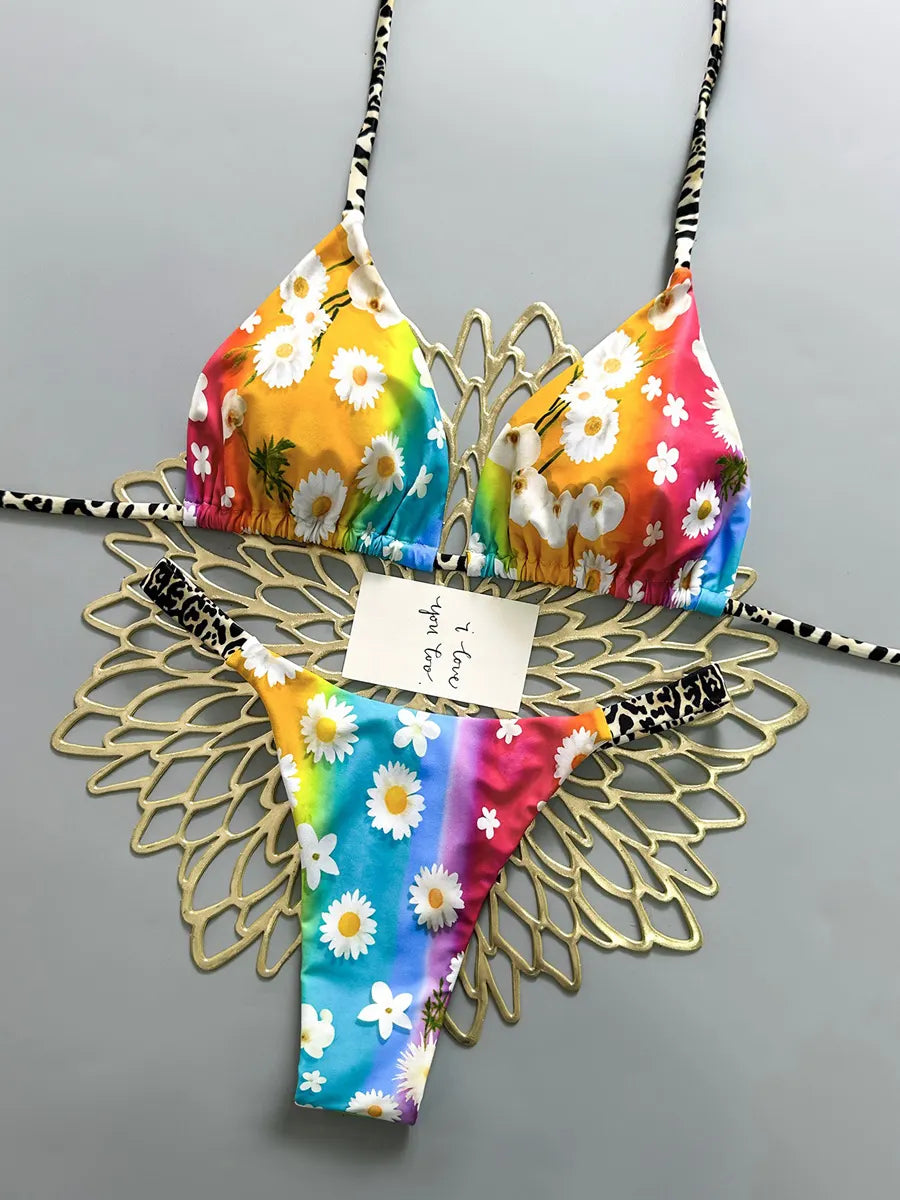 Clara Daisy Print Bikini Two Piece Set