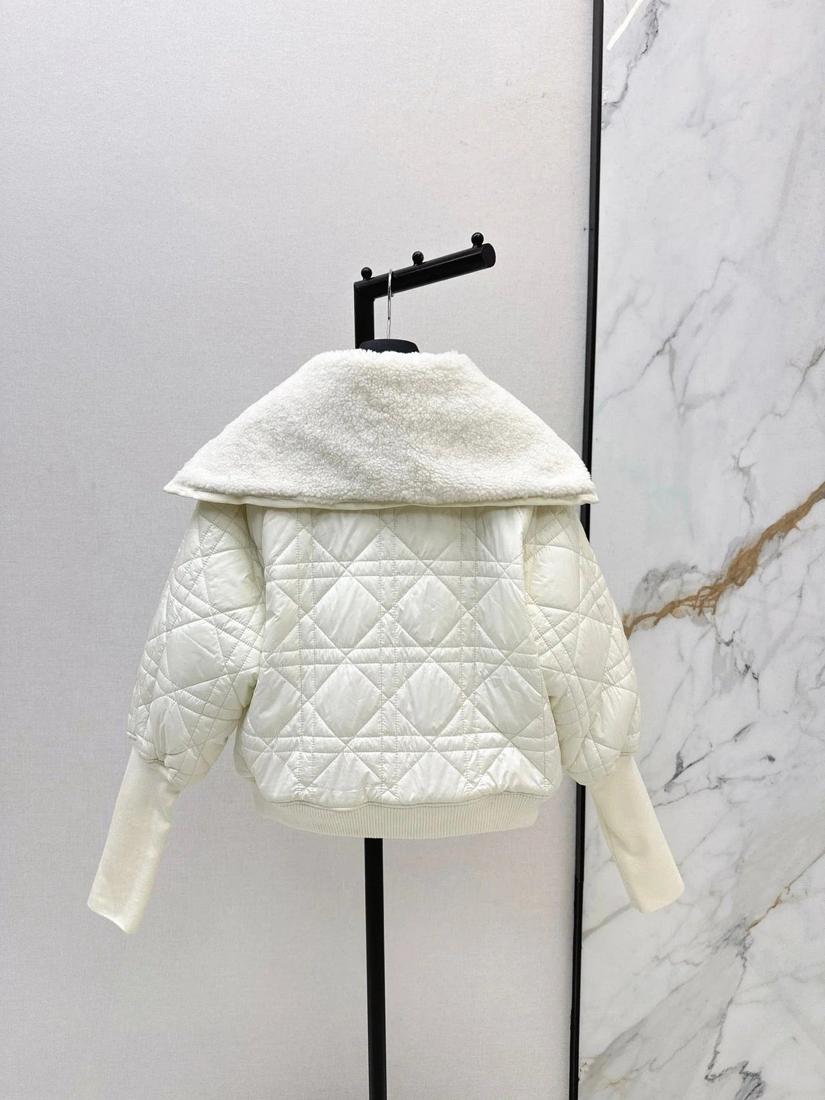 DIOR 25S COTTON JACKET WITH SHEARLING LINING 595