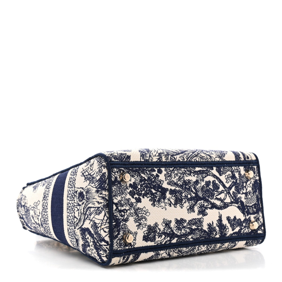 Toile de Jouy Embroidered Medium Lady D-Lite Blue