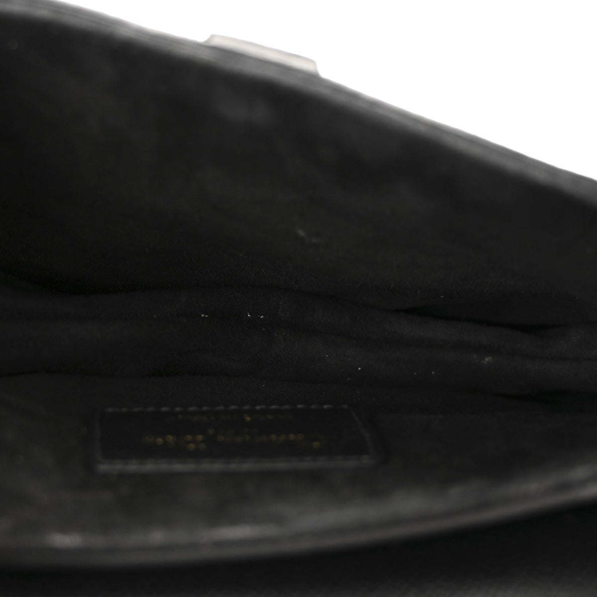 Grained Calfskin Mini Saddle Bag With Strap Black