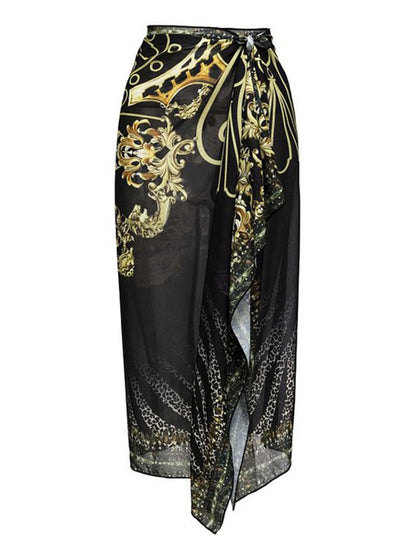 Alora Gold Printed Swimsuit Set