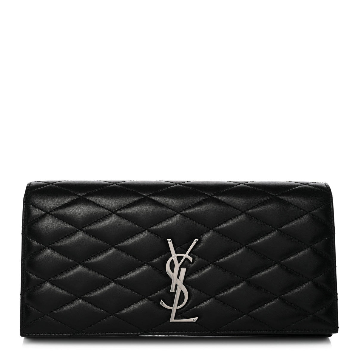 Lambskin Quilted Kate Clutch Black