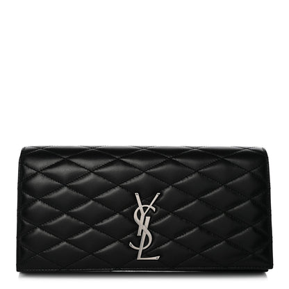 Lambskin Quilted Kate Clutch Black