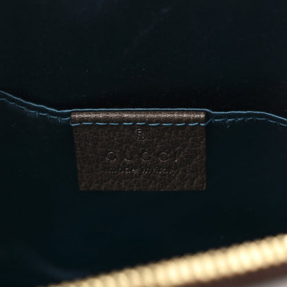 GG Supreme Monogram Textured Dollar Calfskin Web Small Ophidia Dome Shoulder Bag Beige Ebony New Acero