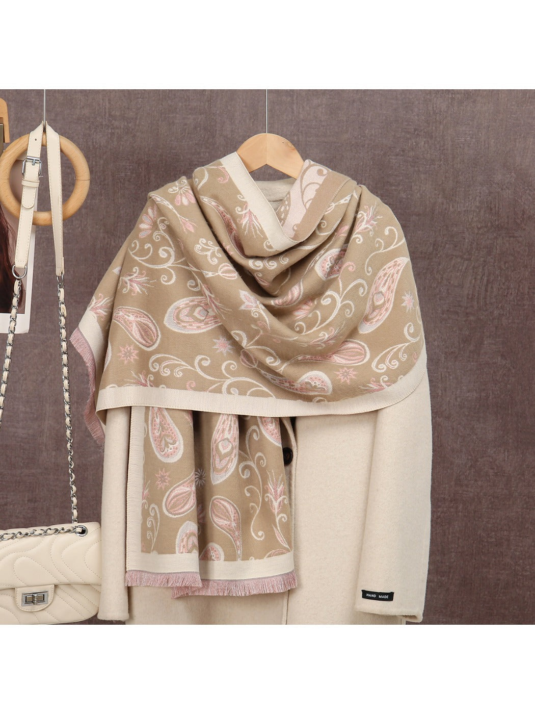 Sscarvii - Paisley Print Winter Shawl Scarf