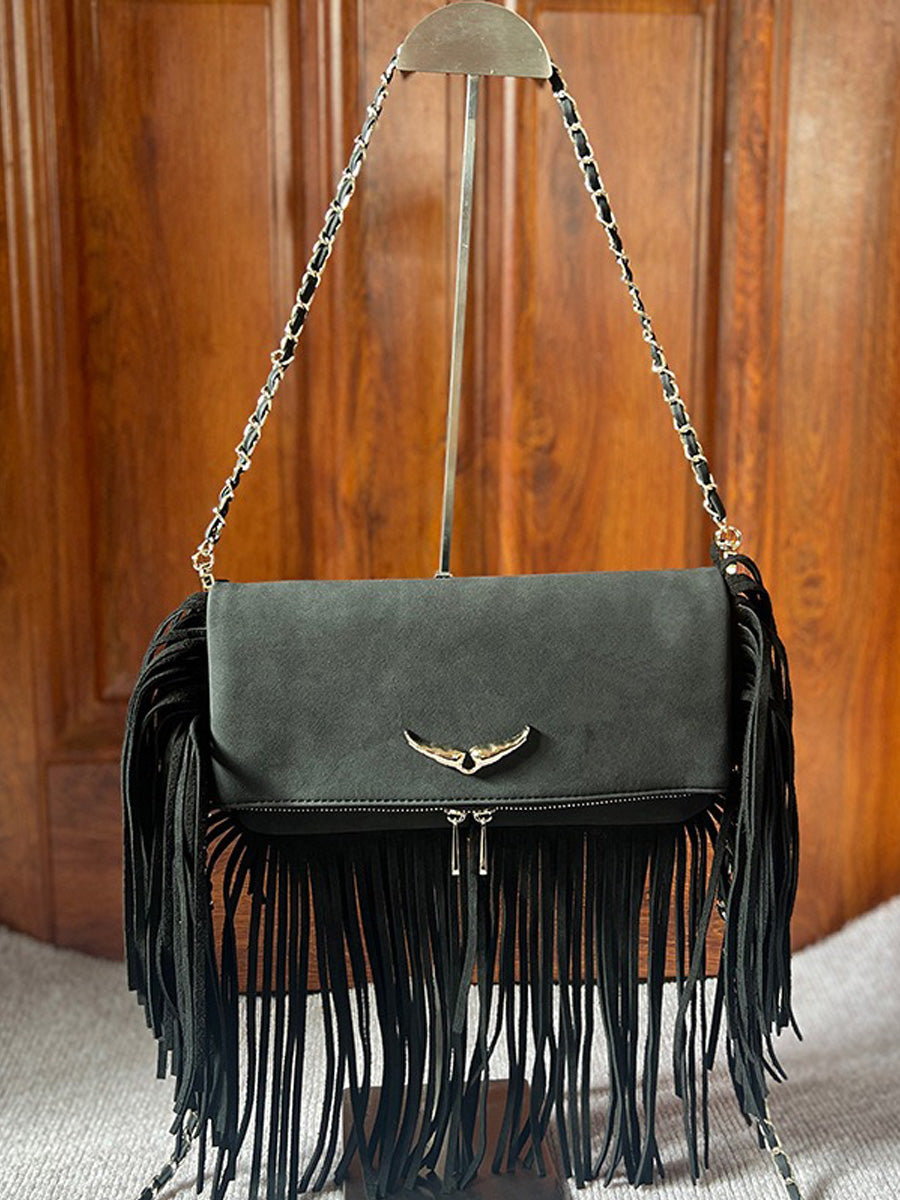 Sofia Sand-colored Tassel Bag