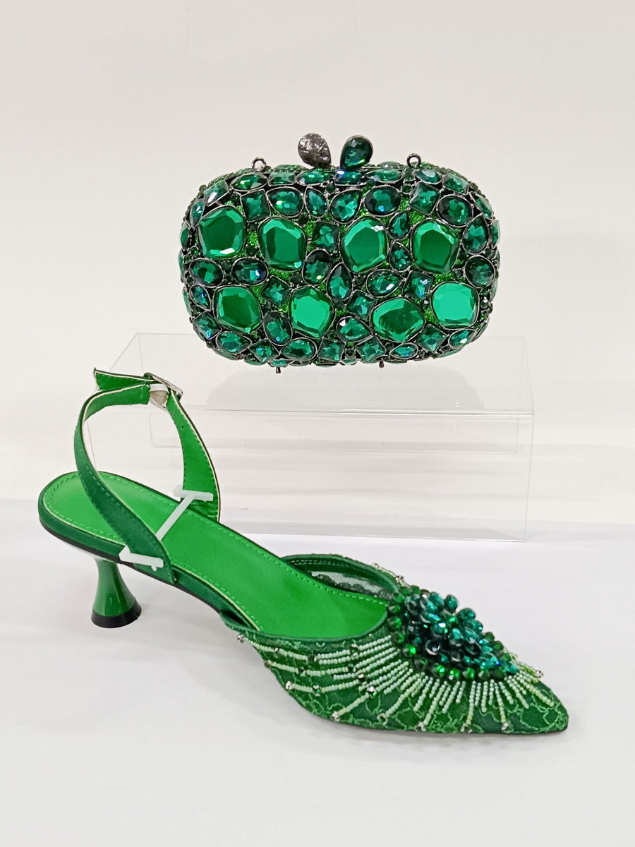 Ayla Crystal Gemstone High Heels