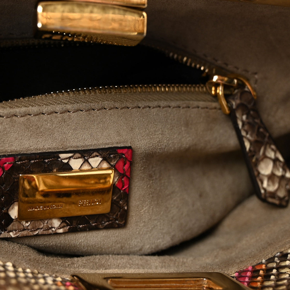 Snakeskin Mini Peekaboo Iconic Satchel Daisy Roccia