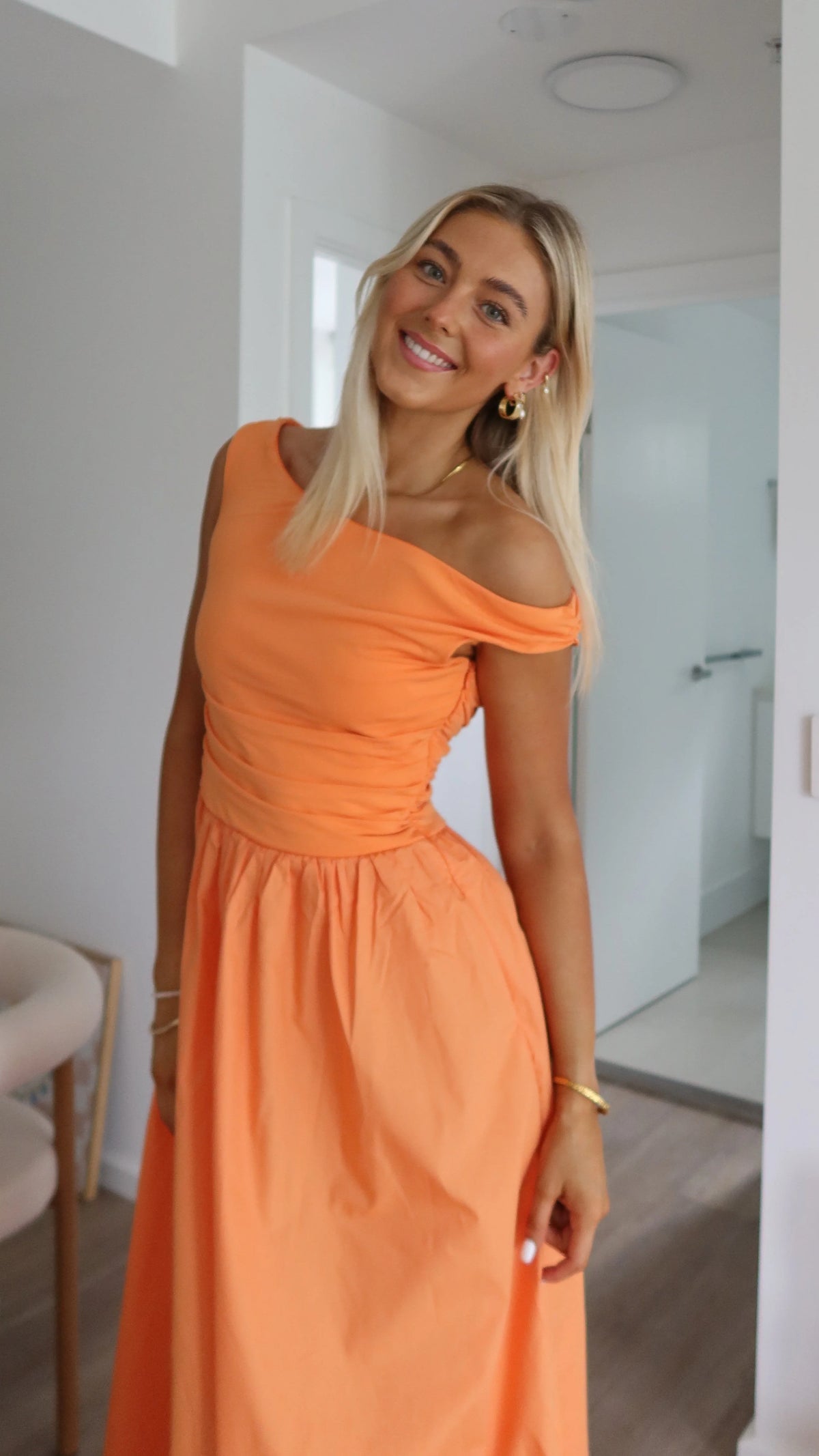 Immy Midi Dress - Melon