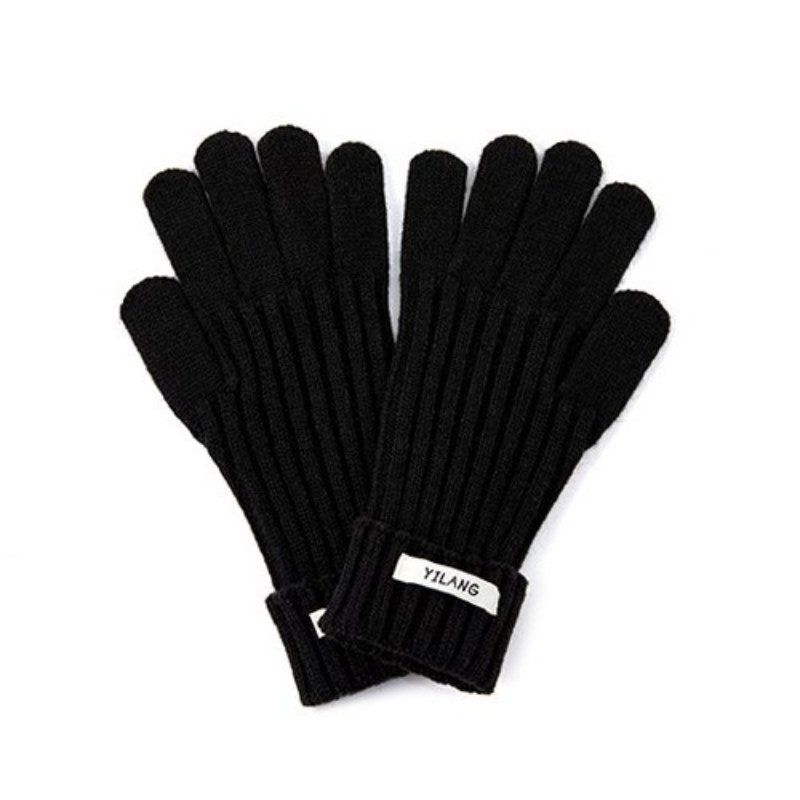 Simple Solid Color Knit Touchable Gloves
