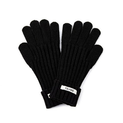 Simple Solid Color Knit Touchable Gloves