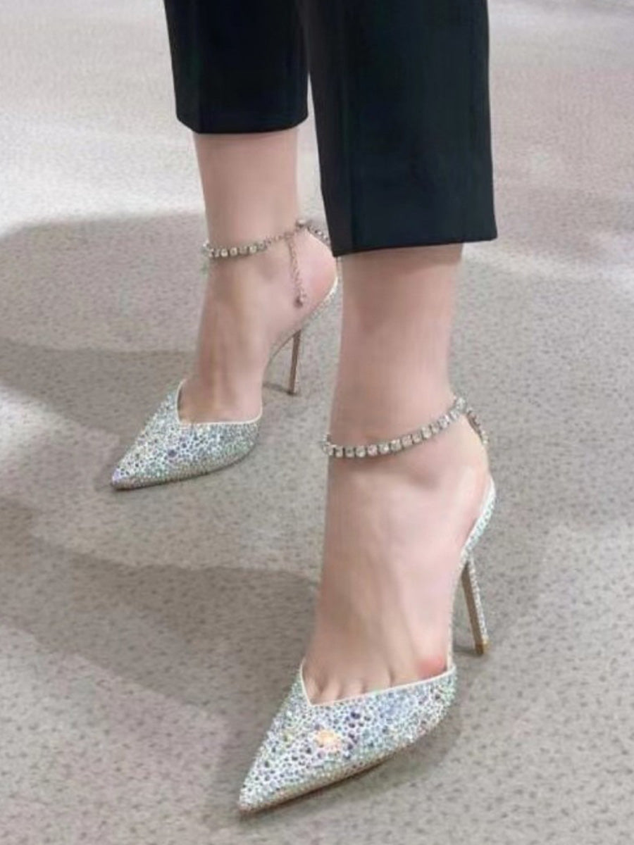 Nevaeh Crystal-Encrusted High Heels