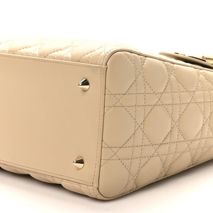Lambskin Cannage Medium Lady Dior Sand