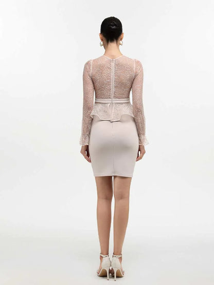 Sienna Lace Bandage Midi Dress