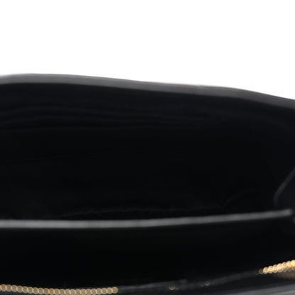 Calfskin Y Quilted Monogram Toy Loulou Crossbody Bag Black