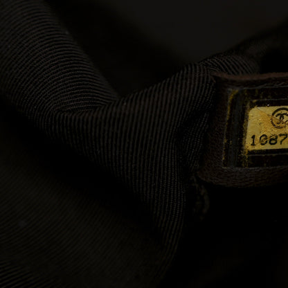 Calfskin Chevron CC All Day Long Boston Brown
