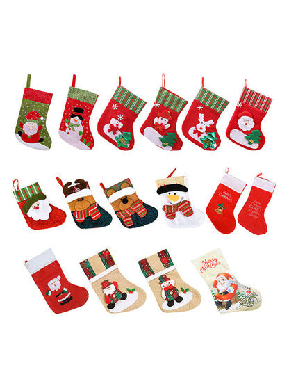 Xmas Gift Socks Candy Bag New Year Christmas Tree Decoration