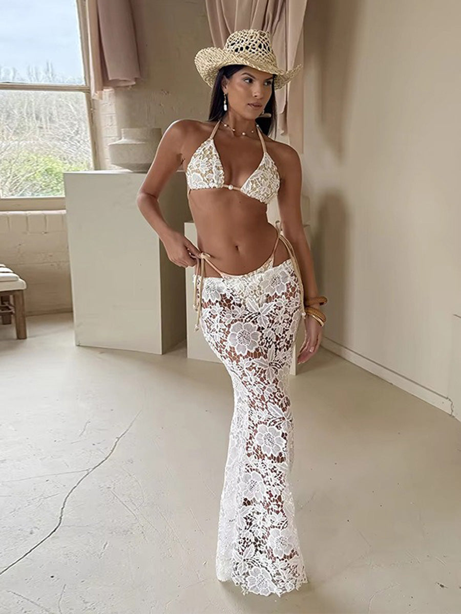 Shayla Lace Bikini Three Piece Set