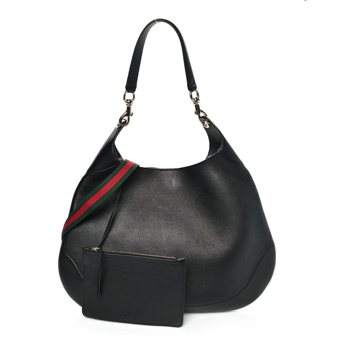 Soft Grained Calfskin Maxi B Hobo Black